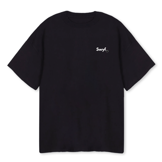 SWYFSKATEA Black Oversized Tee.