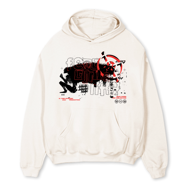 LUNEFRLVINTAGEWHOOD Vintage White Oversized Hoodie.
