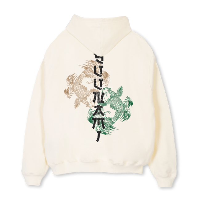 MATTHARDING Cream Oversized Hoodie.