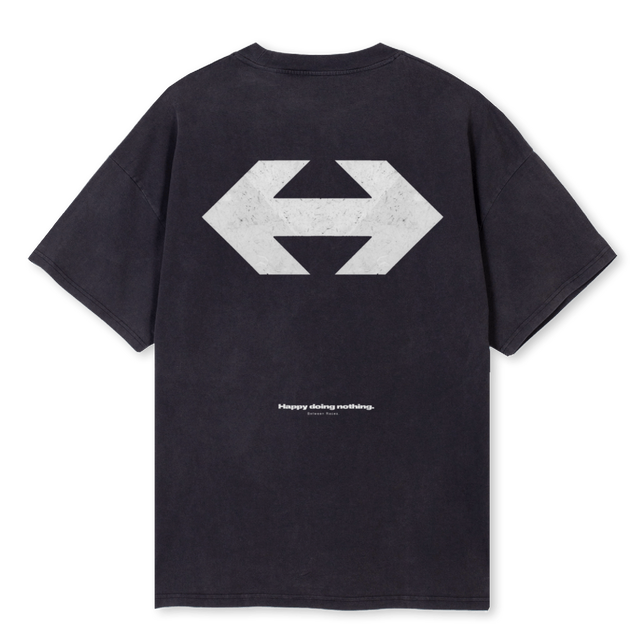 BRARROW Vintage Black Oversized Tee.