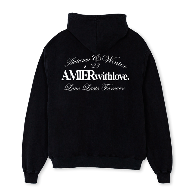 LLH Black Oversized Zipped Hoodie.