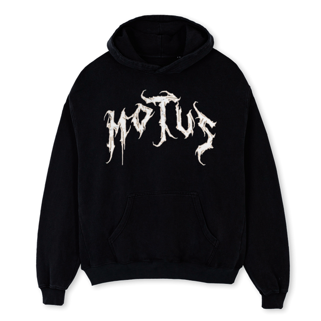 YOUNGANDNAIVEHOODIE Black Oversized Hoodie.