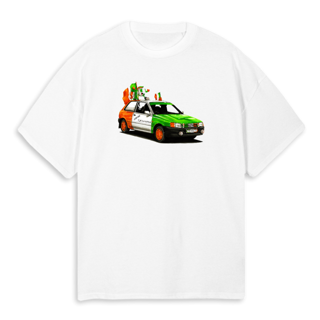 WORLDCUPCAR White Oversized Tee.