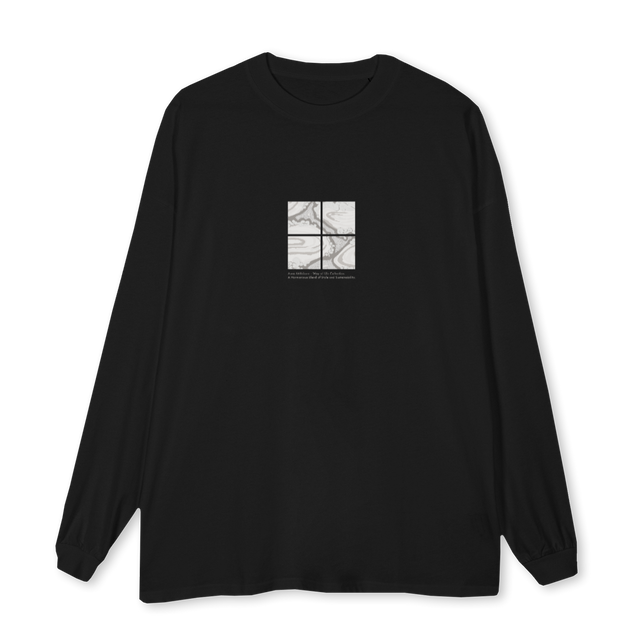GREYART Black Oversized LS Tee.
