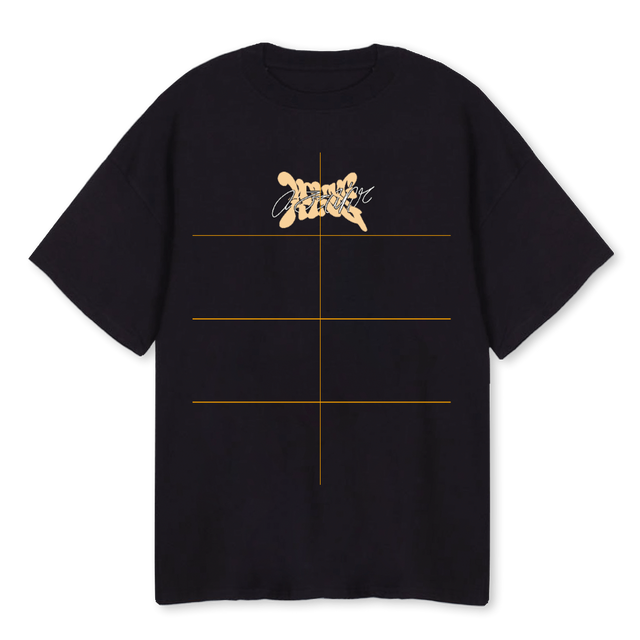 TUTENKAMEN Black Oversized Tee.