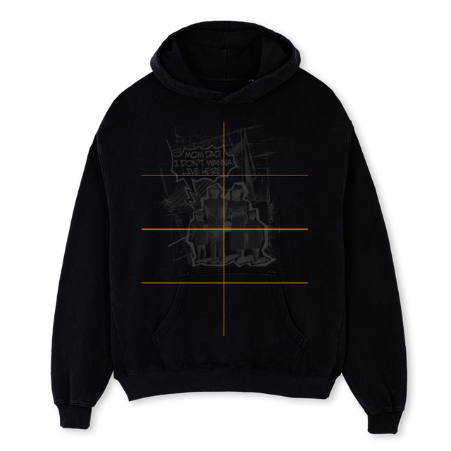 ROVANIEMI Black Oversized Hoodie.