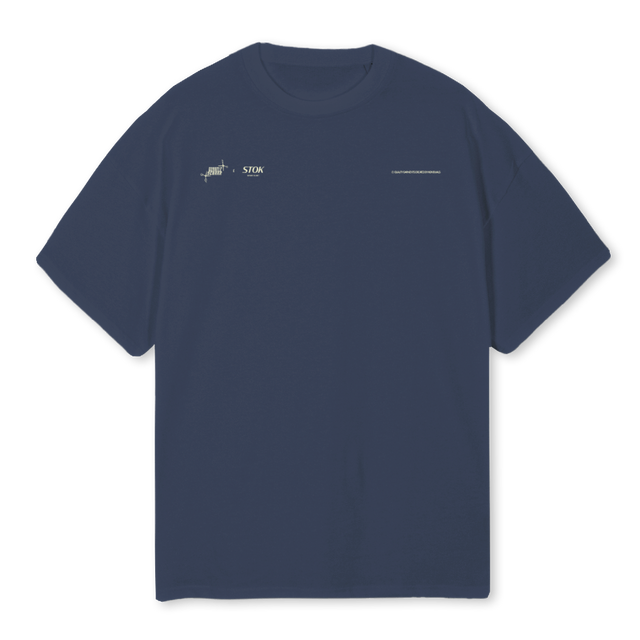 EMBRACECOLORS Navy Blue Oversized Tee.
