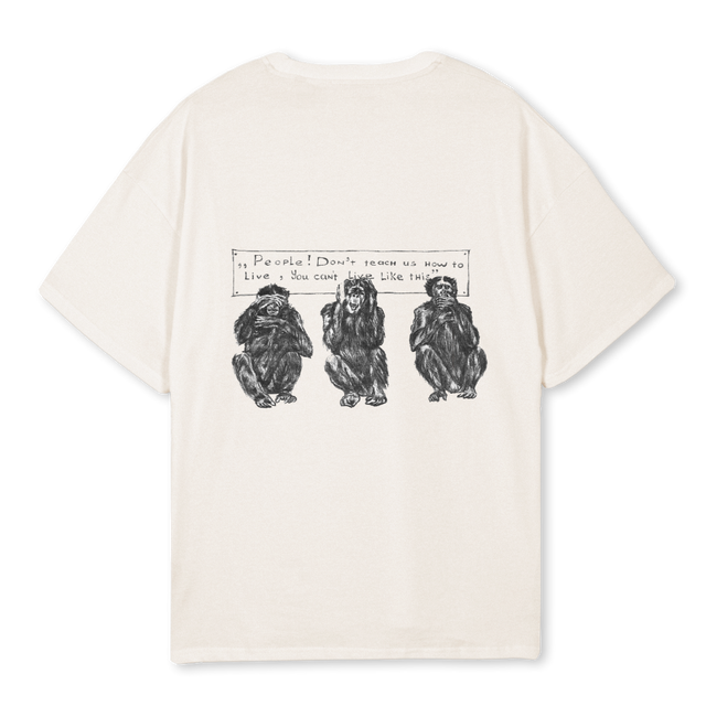 JOKERMONKEYS Vintage White Oversized Tee.
