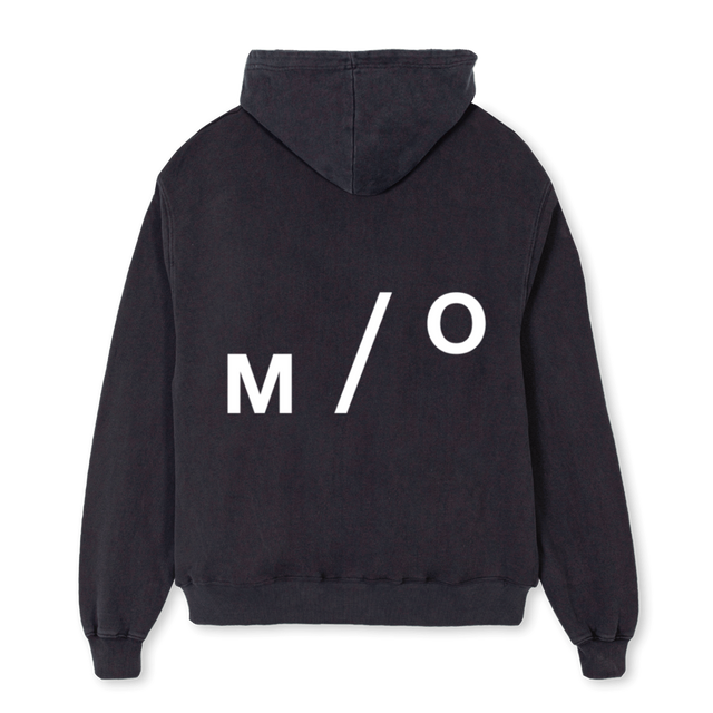 MOLOGO Vintage Black Oversized Zipped Hoodie.