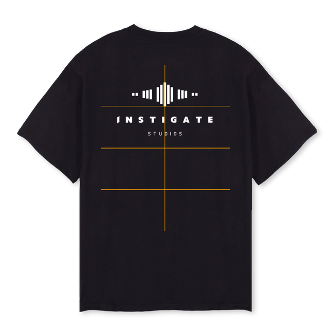 SHIRTBLWHIGS Black Oversized Tee.
