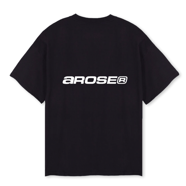 AROSESTATUS Black Oversized Tee.