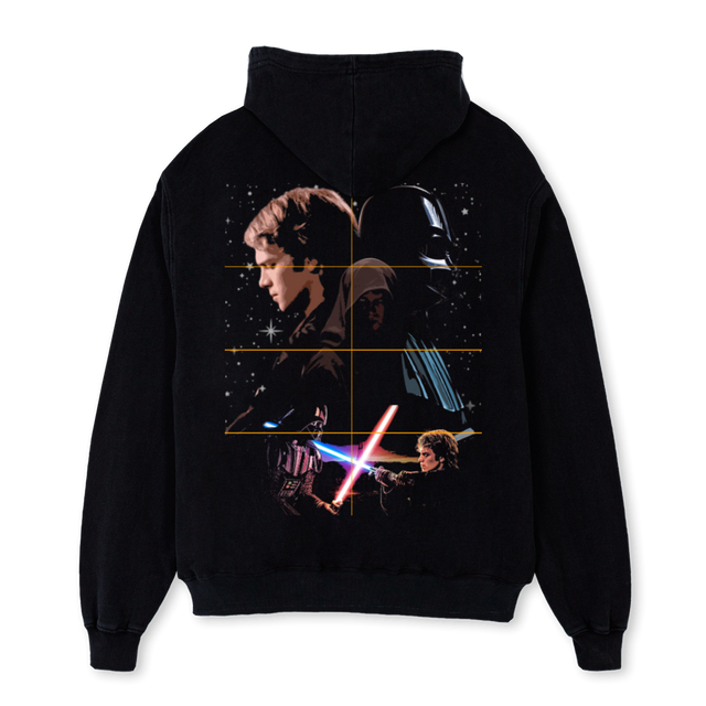 AN Black Oversized Hoodie.