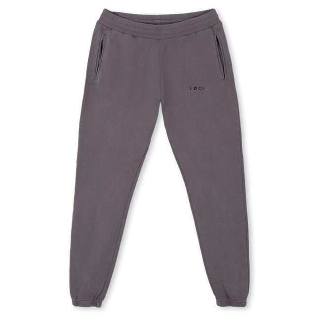 TRACKIESLOGO Pigment Grey Sweatpants.