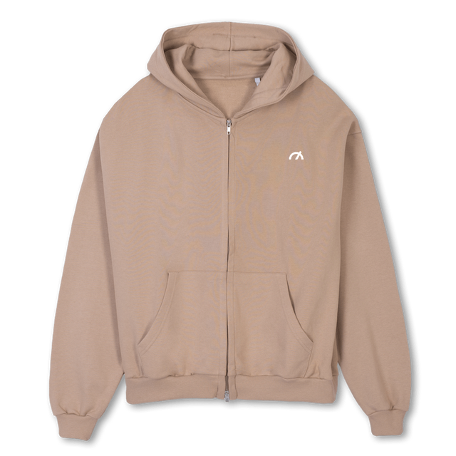 ZIPHOODIELOGO Croissant Oversized Zipped Hoodie.