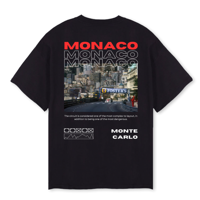 MONACO Black Oversized Tee.