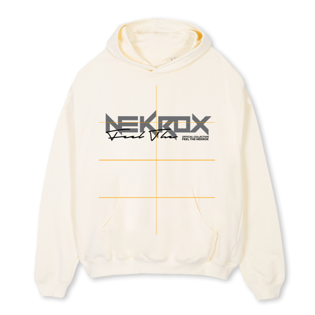 CREAMGREYLOGO Cream Oversized Hoodie.