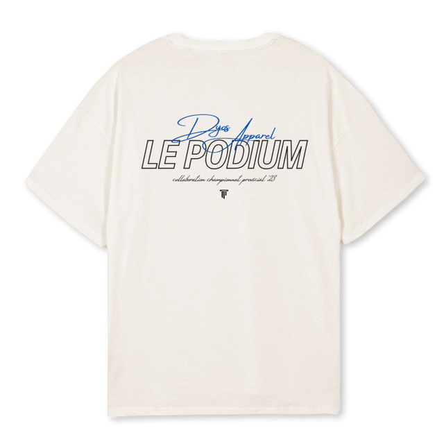 DYOSXPODIUMBLANC Vintage White Oversized Tee.