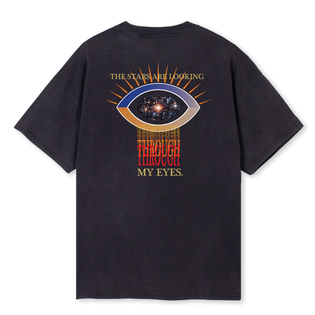 EYES Vintage Black Oversized Tee.