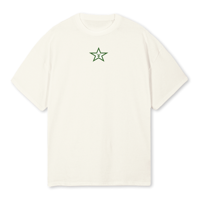 TSTARONE Cream Oversized Tee.