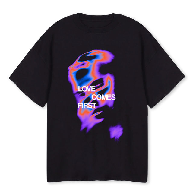 HEATWAVEBLK Black Oversized Tee.