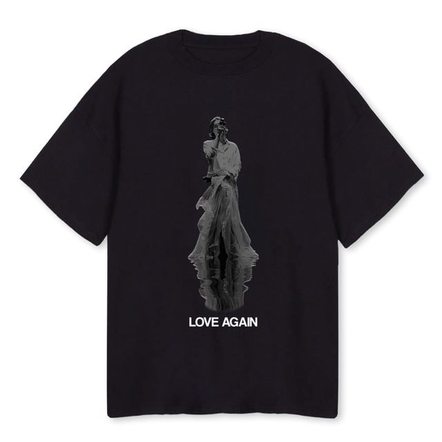 LOVEAGAIN Black Oversized Tee.