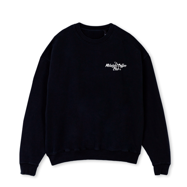 DESIGNDPT Black Oversized Crewneck Sweater.