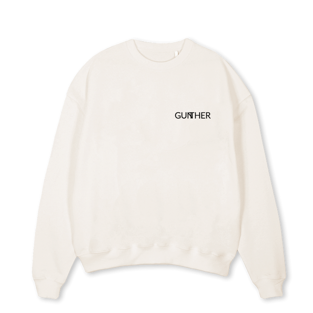 TSHIRTCHAMPAGNE Vintage White Oversized Crewneck Sweater.