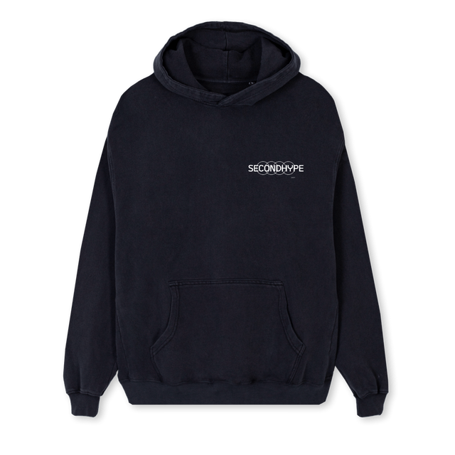 SHMONEYY Vintage Black Regular Hoodie.