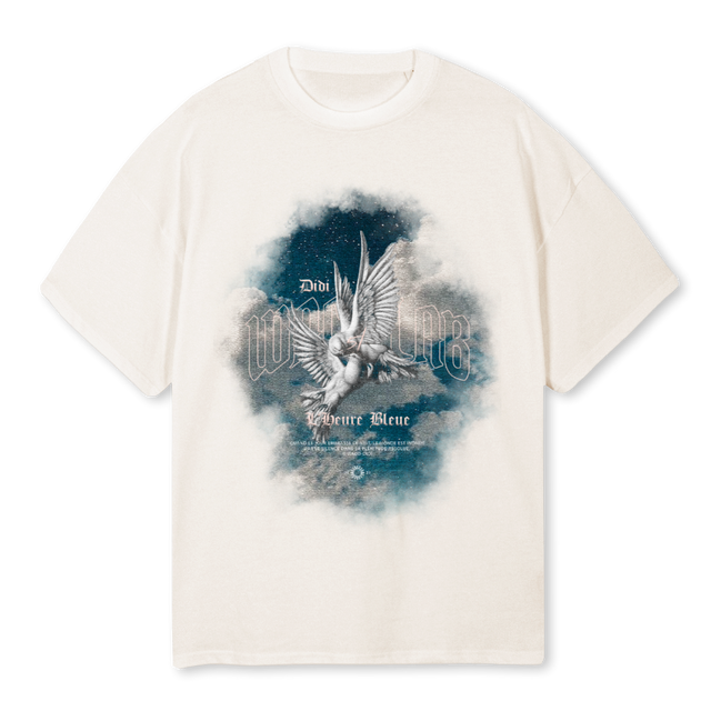 BLAUESTUNDE Vintage White Oversized Tee.
