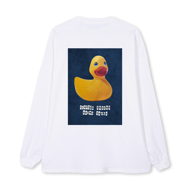 TOXIC White Oversized LS Tee.