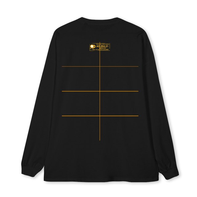 AYRTONCREWNECKBLACK Black Oversized LS Tee.