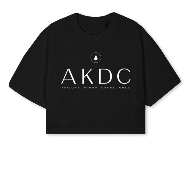 AKDCCROPTOP Black Cropped Oversized Tee.