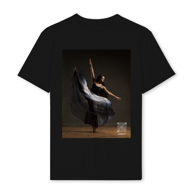 LEAH Black Regular Tee.