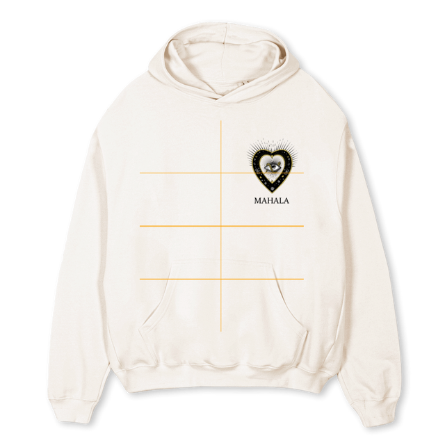 HEALING Vintage White Oversized Hoodie.