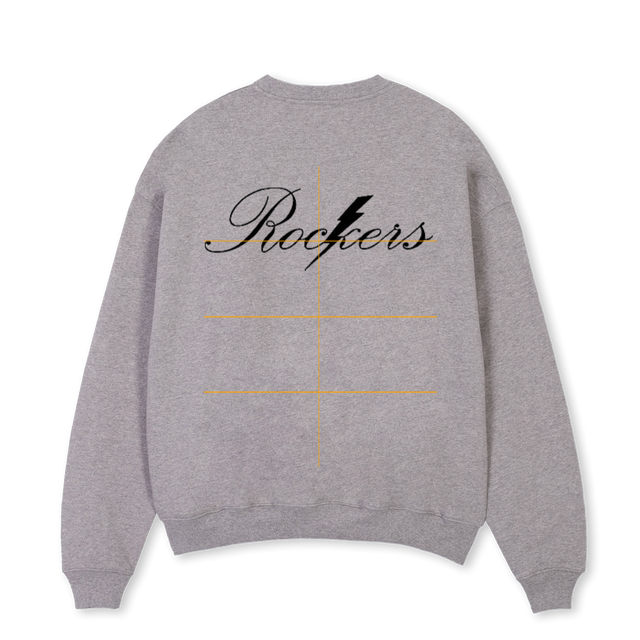 RCKS  Grey Marl Oversized Crewneck Sweater.