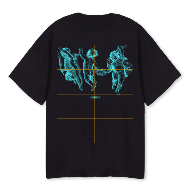 NTFRTWOTEE Black Oversized Tee.