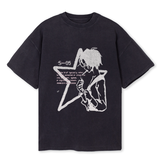 MAVENBLACKNANA Vintage Black Oversized Tee.