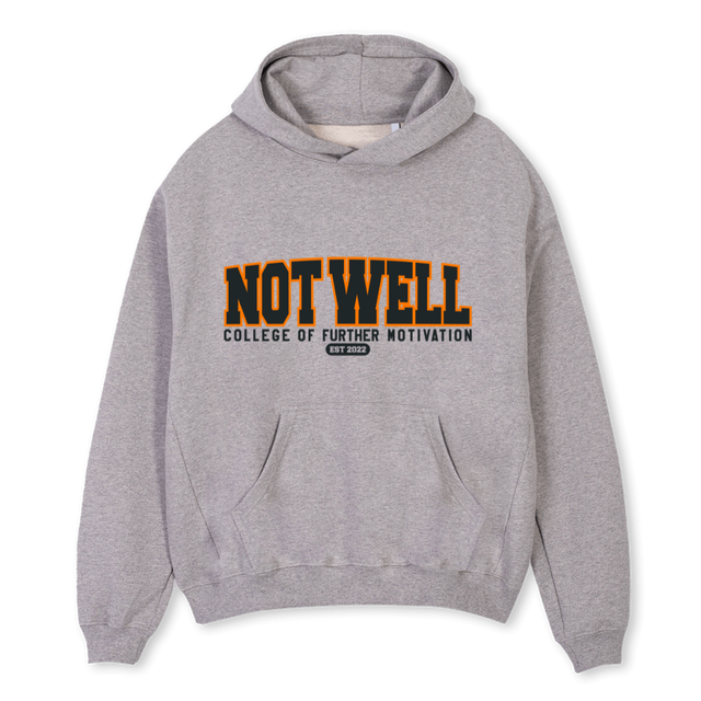 GREYCOLLEGE Grey Marl Oversized Hoodie.
