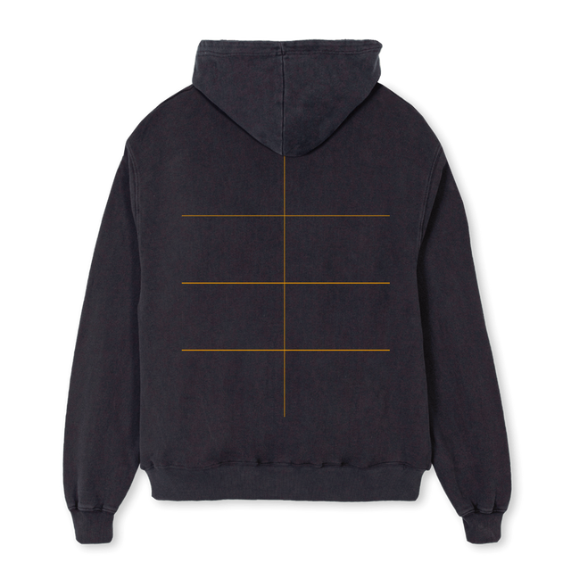 REALRAGERGRAY Vintage Black Oversized Zipped Hoodie.