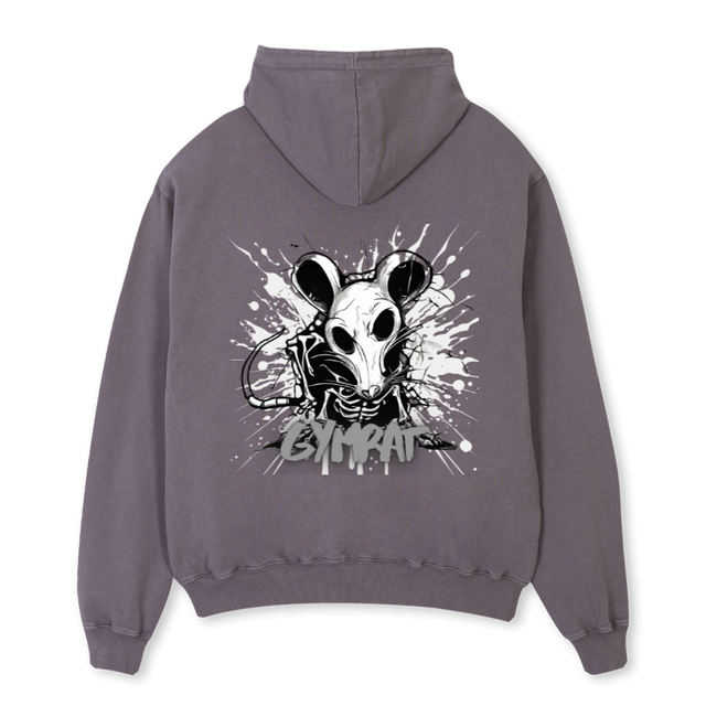 COMICRATHOOD Pigment Grey Oversized Hoodie.