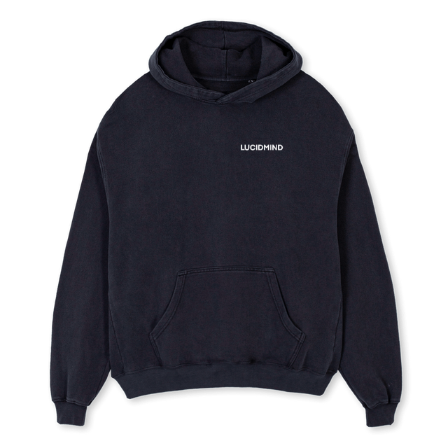BLURSAMP  Vintage Black Oversized Hoodie.