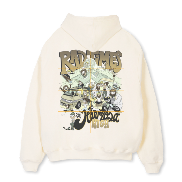 HERMOSAONE Cream Oversized Hoodie.