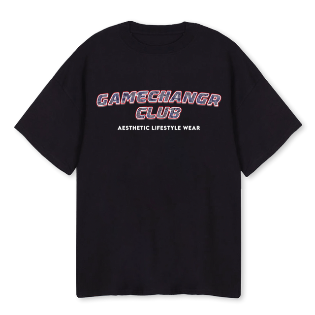 POUNDTEE Black Oversized Tee.