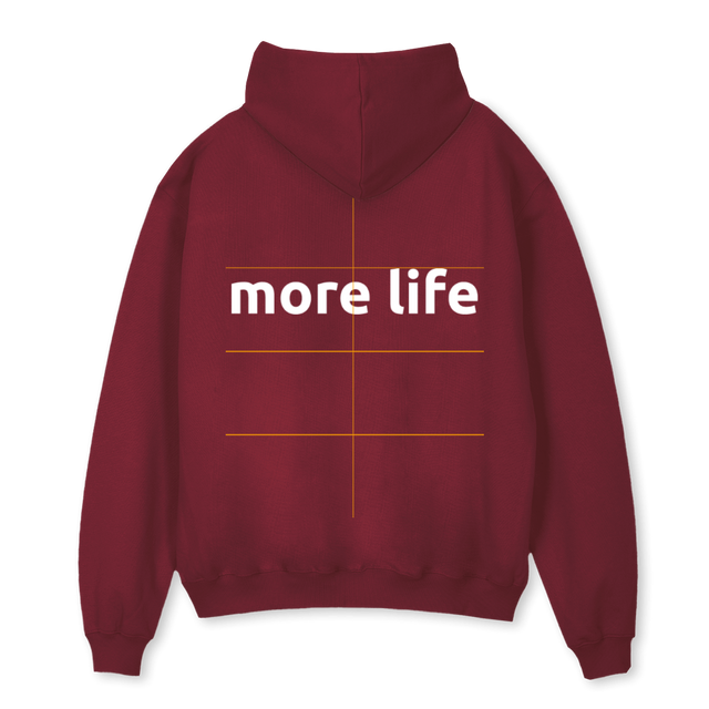 REDMORELIFE Burgundy Oversized Hoodie.