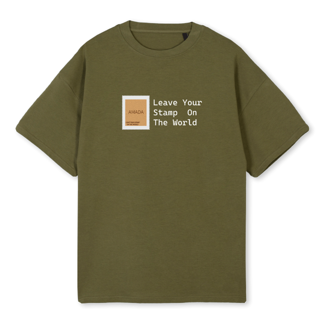 OVERSIZESTAMPTSHIRT Kaki Oversized Tee.