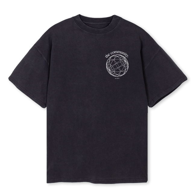 LECMNTYONEVBPG Vintage Black Oversized Tee.