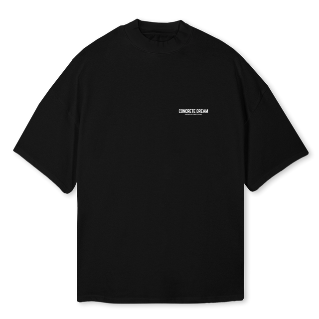 BLA Black Oversized Mock Neck Tee.