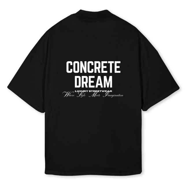 BLA Black Oversized Mock Neck Tee.