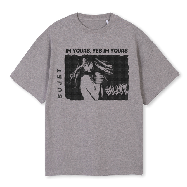 BOUNDTEE Grey Marl Oversized Tee.