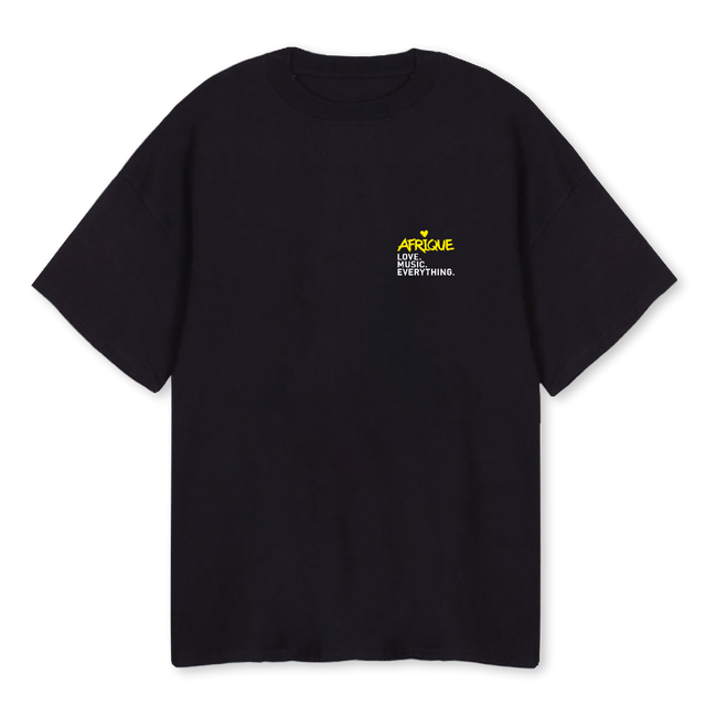 AFRIQUETSHIRT Black Oversized Tee.